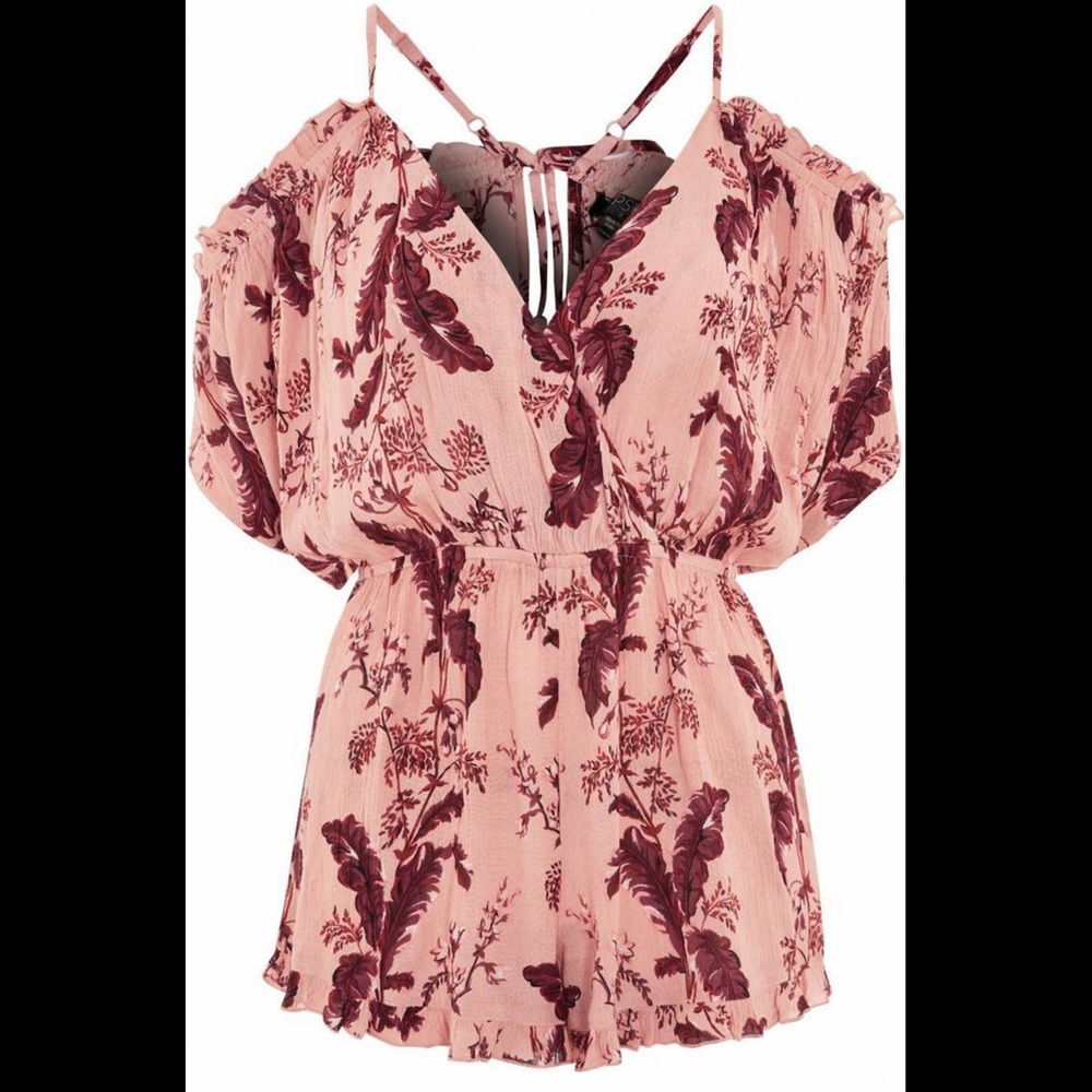 Floral Cold Shoulder Romper